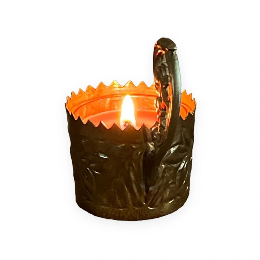 Vintage Solid Brass Candle Holder Tea Light‎ with Handle